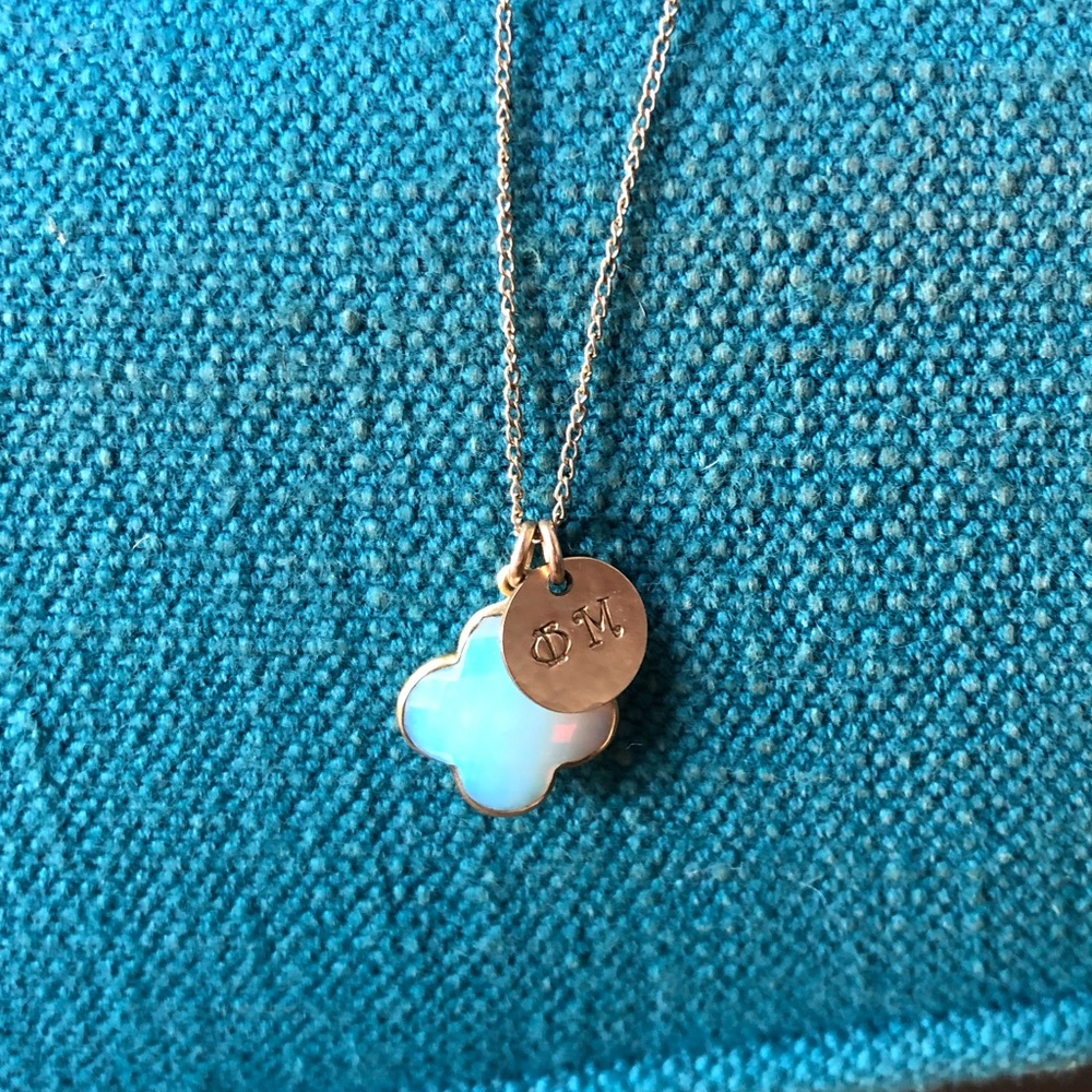 Phi Mu Gold Necklace